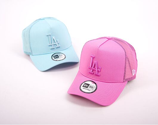 Kšiltovka New Era 9FORTY A-Frame Trucker MLB Tonal Mesh Los Angeles Dodgers Wild Rose Pink