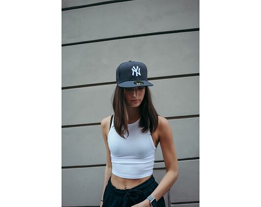 Kšiltovka New Era 59FIFTY New York Yankees League Basic Dark Grey / White