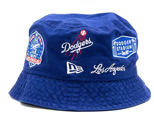 Klobouk New Era MLB Multi Patch Bucket Los Angeles Dodgers Dark Blue / White