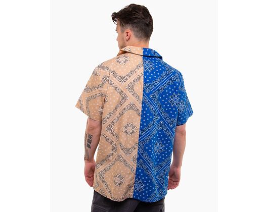 Košile Karl Kani Chest Signature Paisley Block Resort Shirt blue/sand