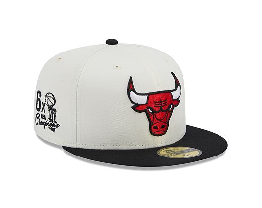 Kšiltovka New Era 59FIFTY NBA Championships Chicago Bulls White / Black