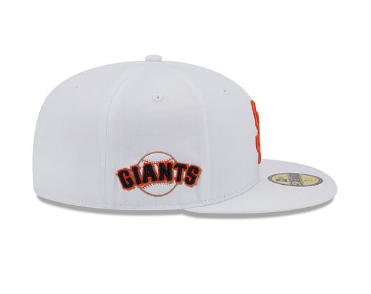 Kšiltovka New Era 59FIFTY MLB Team Side Patch San Francisco Giants White / Orange