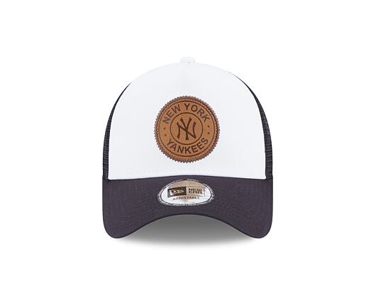 Kšiltovka New Era 9FORTY A-Frame Trucker MLB Team Patch New York Yankees White / Dark Royal