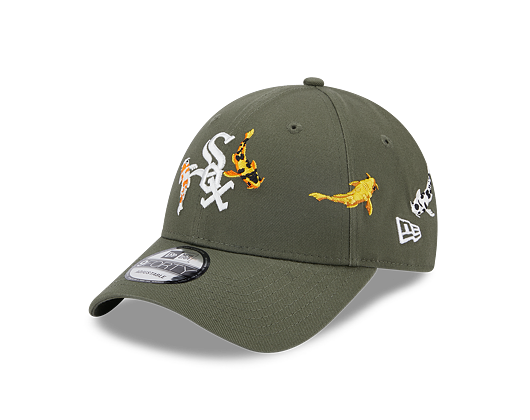Kšiltovka New Era 9FORTY MLB Koi Fish Chicago White Sox New Olive / Optic White