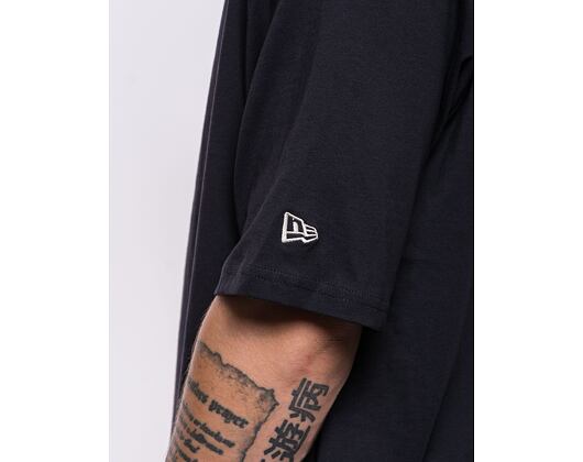 Triko New Era MLB Half striped Oversized Tee New York Yankees Navy / Off White