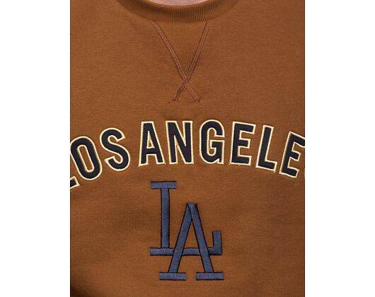 Mikina New Era MLB Large Logo Oversized Crewneck Los Angeles Dodgers Cooperstown Toasted Peanut / Na