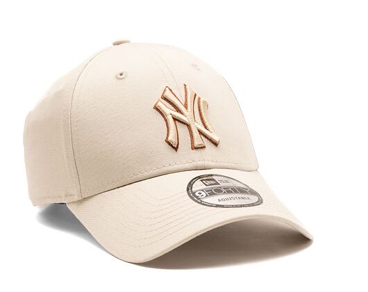 Kšiltovka New Era 9FORTY MLB Team Outline New York Yankees Stone / Toasted Peanut