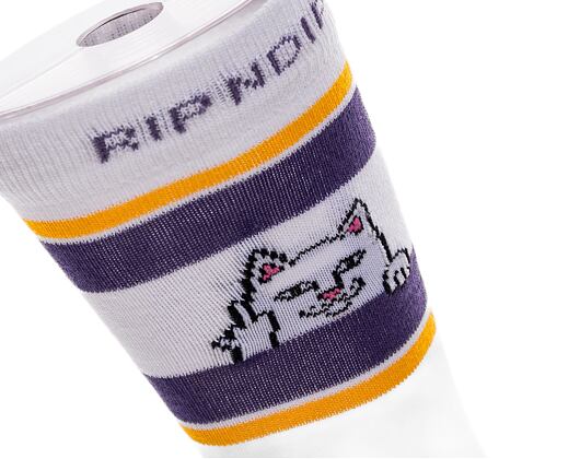 Ponožky Rip N Dip Peeking Nermal Socks Purple & Gold