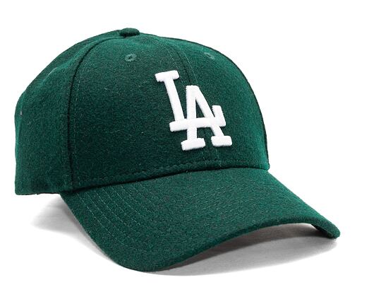 Kšiltovka New Era 9FORTY MLB Melton Wool Essential Los Angeles Dodgers Dark Green / White