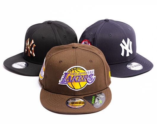 Kšiltovka New Era 9FIFTY NBA Repreve Los Angeles Lakers Walnut Brown / Purple