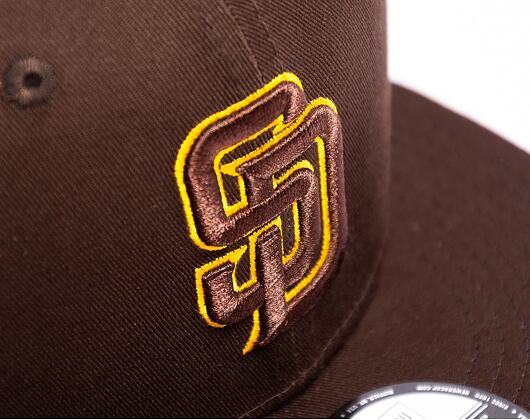 Kšiltovka New Era 9FIFTY MLB Side Patch Script San Diego Padres Dark Brown / Bronze