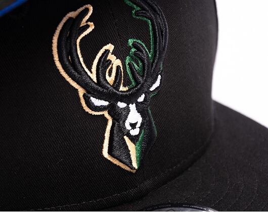 Kšiltovka New Era 9FIFTY NBA Split Logo Milwaukee Bucks Black / Pine Green