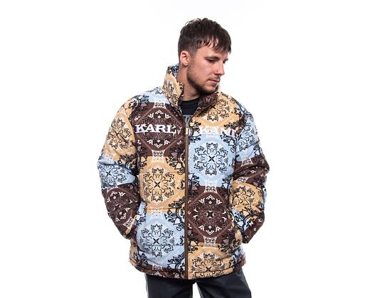 Bunda Karl Kani Retro Paisley Corduroy Puffer Jacket lt. blue/multicolor