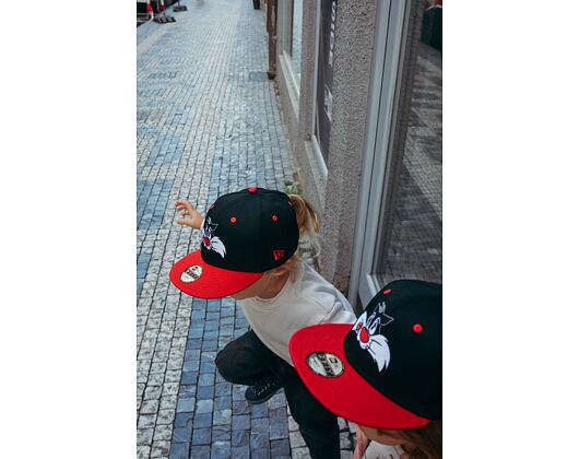 Dětská Kšiltovka New Era 9FIFTY Kids Looney Sylvester Black / Scarlet
