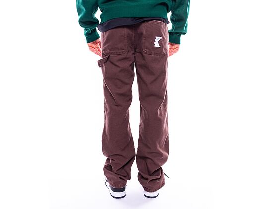 Kalhoty Karl Kani OG Washed Patchwork Carpenter Pants brown/taupe