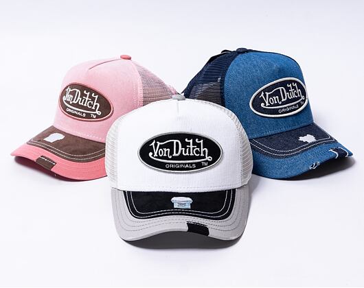 Kšiltovka Von Dutch Trucker Ottawa Corduroy White/White