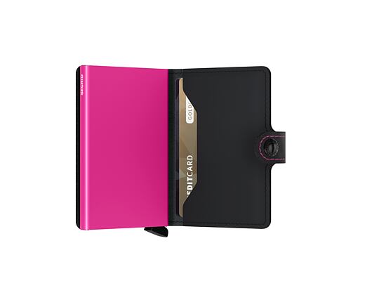 Peněženka Secrid Miniwallet Matte Black & Fuchsia