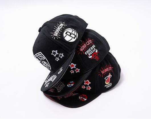 Kšiltovka Mitchell & Ness All Out Snapback Hwc NBA MIAMI HEAT Black