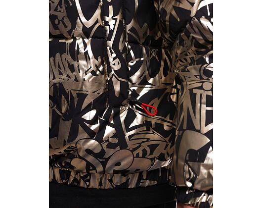 Zimní Bunda Sprayground Gold Graffiti Down Jacket (péřovka) Black / Gold