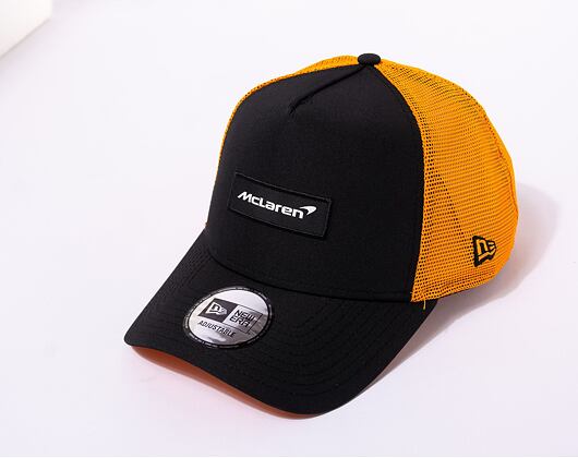 Kšiltovka New Era 9FORTY A-Frame Trucker Patch Front Trucker McLaren Black / Orange