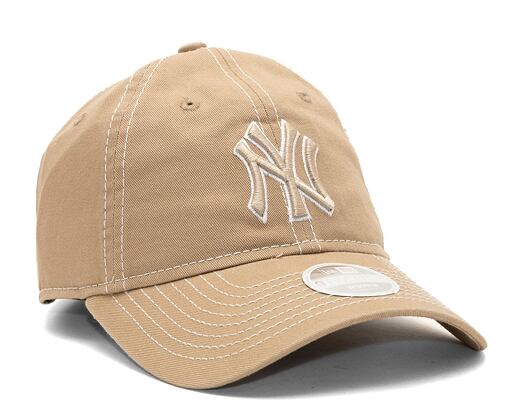 Dámská kšiltovka New Era 9TWENTY MLB Washed New York Yankees Camel / White