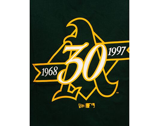 Triko New Era MLB Anniversary Oversized Tee Oakland Athletics Dark Green / White