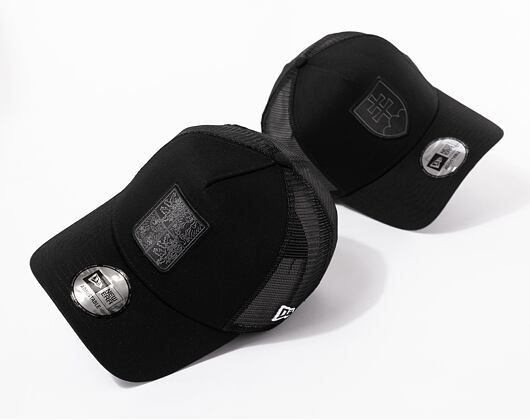 Kšiltovka New Era 9FORTY Trucker National Team - Czech Republic Black / Black