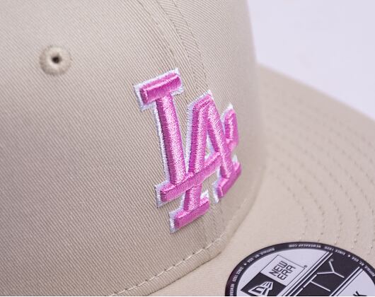 Kšiltovka New Era 9FIFTY MLB Outline Los Angeles Dodgers Stone / Fondant Pink