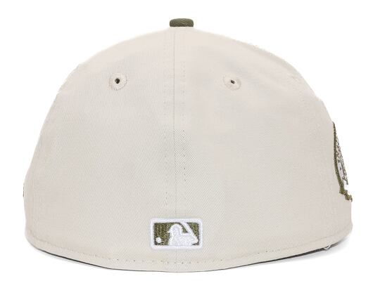 Kšiltovka New Era 59FIFTY MLB White Crown Atlanta Braves Cooperstown Off White / New Olive