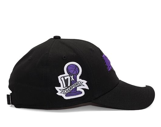 Kšiltovka New Era 9FORTY NBA Side Patch Los Angeles Lakers Black / Purple