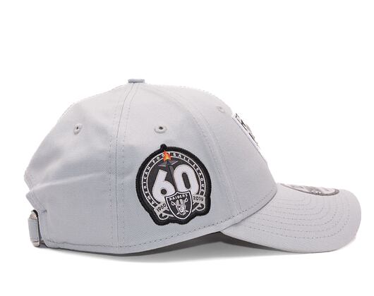 Kšiltovka New Era 9FORTY NFL Side Patch Las Vegas Raiders Grey / Black