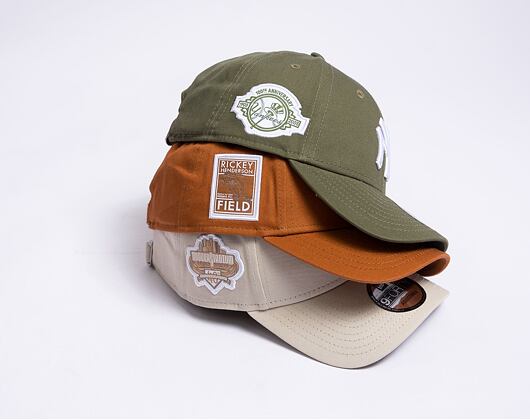 Kšiltovka New Era 9FORTY MLB Side Patch New York Yankees Cooperstown New Olive / White