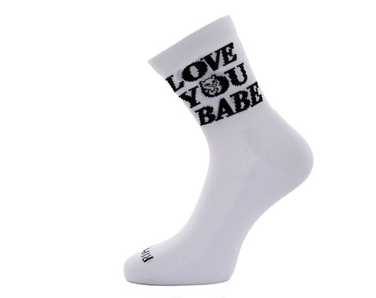 Ponožky Rip N Dip Love You Mid Socks (White)