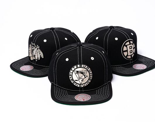 Kšiltovka Mitchell & Ness Contrast Natural Snapback Vntg Pittsburgh Penguins Black