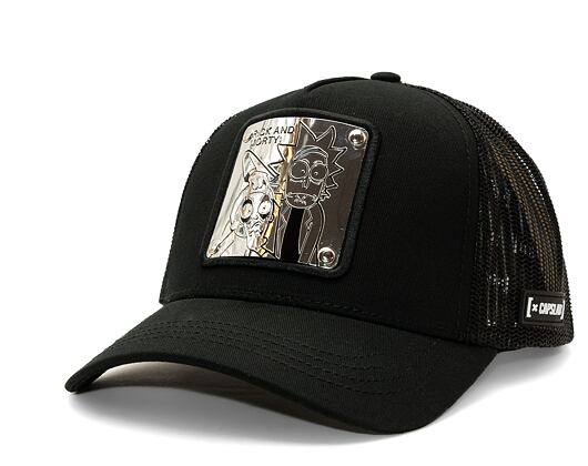 Kšiltovka Capslab Trucker - Warner Bros - Rick and Morty - Black / Metallic