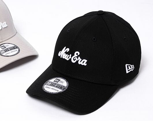 Kšiltovka New Era 39THIRTY Script  - Black / White