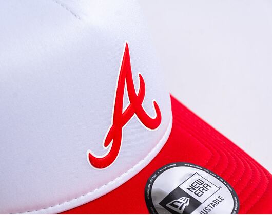 Kšiltovka New Era 9FORTY A-Frame Trucker MLB Logo Trucker Atlanta Braves - Scarlet / Navy