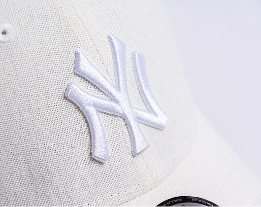 Kšiltovka New Era 9FORTY MLB Linen New York Yankees - White