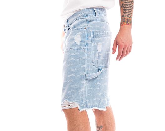 Kraťasy Karl Kani Og Heavy Distressed Wavy Print Carpenter blue
