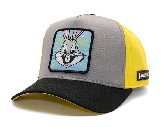 Kšiltovka Capslab - Trucker Looney Tunes - Bugs Bunny - Yellow / Grey