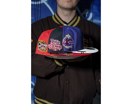 Kšiltovka New Era - MLB Visor Clip 59FIFTY - Chicago Cubs - Rust / Brown