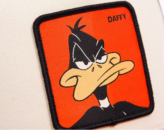 Kšiltovka Capslab - Trucker Looney Tunes - Daffy Duck - Cream / Olive / Orange