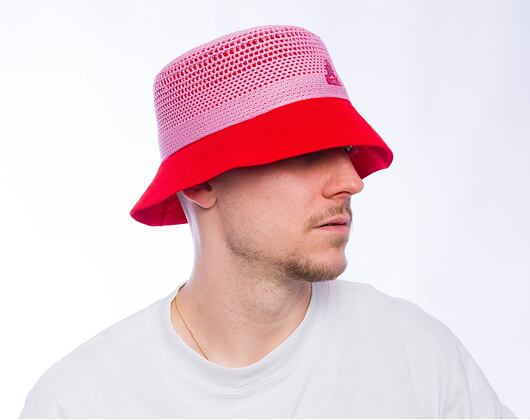 Klobouk Kangol - Double Mesh Lahinch - Peony Pink/Scarlet