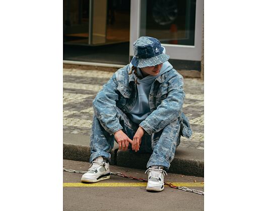 Kalhoty Karl Kani - Og K Distress Camo Five Pocket Denim - medium blue