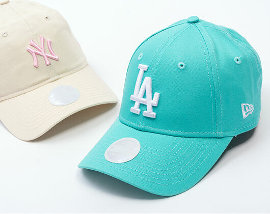 Dámská Kšiltovka New Era - MLB League Essential 9FORTY - LA Dodgers - Teal / White