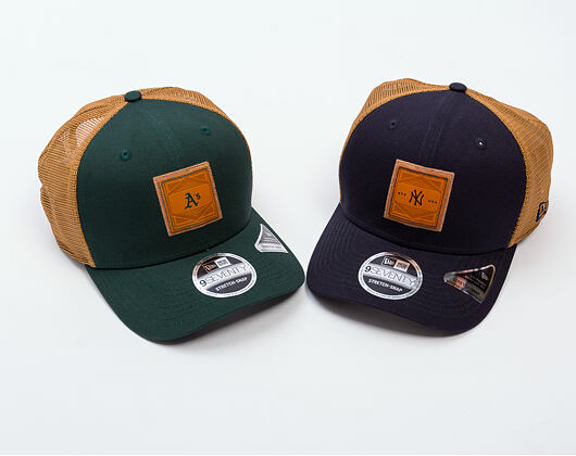 Kšiltovka New Era - MLB Debossed 9SEVENTY Stretch-Snap - NY Yankees - Navy / Brown