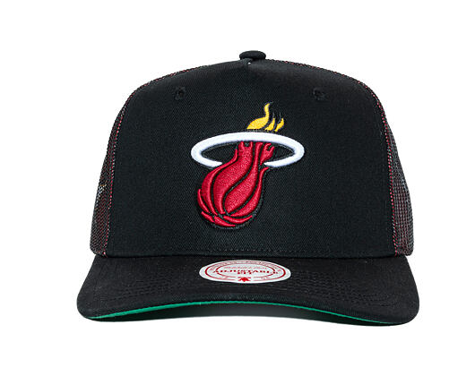 Kšiltovka Mitchell & Ness - NBA Tremor Trucker - Miami Heat - Black