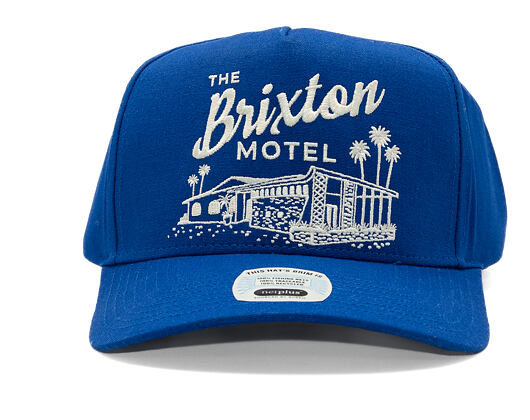 Kšiltovka Brixton - Brixton Motel C Np Hp Snapback - Electric Blue/Off White