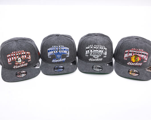 Kšiltovka New Era -  9FIFTY A-Frame NHL Washed - Toronto Maple Leafs - Black