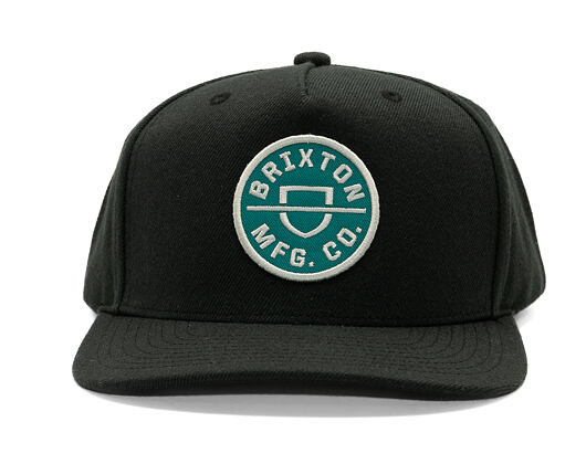 Kšiltovka Brixton - Crest C Mp Snapback - Black/Silver Pine